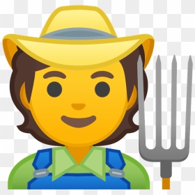Farmer Emoji Clipart - Woman Emoji Png, Transparent Png - farmer hat png