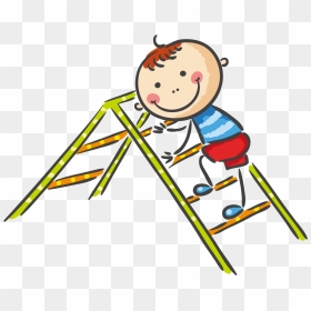 Playground Clipart Ladder - Children Playing In The Playground, HD Png Download - wwe ladder png