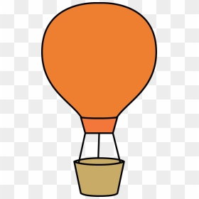 Hot Air Balloon Template Png - Hot Air Balloon Basket Clipart, Transparent Png - orange balloons png