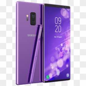 Samsung Note 9 Purple, HD Png Download - galaxy phone png