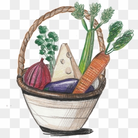 Basket, HD Png Download - easter egg basket png