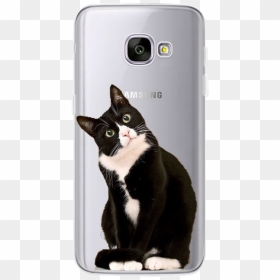 Black And White Cat Iphone X Case, HD Png Download - galaxy phone png