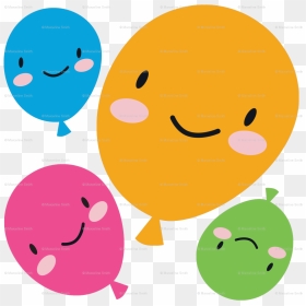 Kawaii Balloons Png , Png Download - Balloon, Transparent Png - orange balloons png