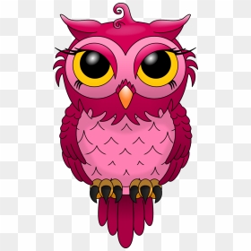 Pink Owl By Gribba - Pink Owls, HD Png Download - pink owl png