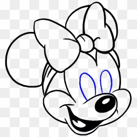 How To Draw Minnie Mouse - Baby Minnie Mouse Drawing, HD Png Download - mini mouse png