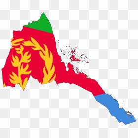 Eritrea Flag Map Large Map - Eritrea Flag On Country, HD Png Download - flag globe png