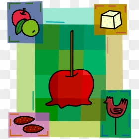 Vector Illustration Of Candy Apple Covered In Hard - Mcintosh, HD Png Download - candy apple png