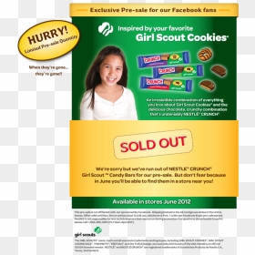 Nestle Girl Scout Cookie Candy Bar - Girl Scouts Of The Usa, HD Png Download - girl scout cookies png