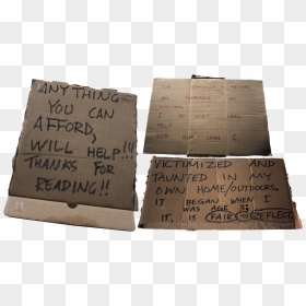 All It Takes Is A Cardboard Sign And People Will Be - Paper, HD Png Download - cardboard sign png