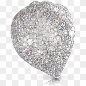 Fabergé White Rose Brooch Features 375 Diamonds, Including - Diamond, HD Png Download - black rose petals png
