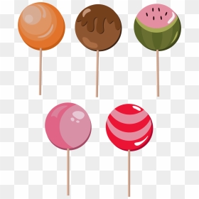 Candy Lollipops Apple Clip Art Vector Hand - Lollipop, HD Png Download - candy apple png