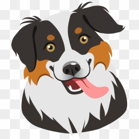 Australian Shepherd Dogs Illustration, HD Png Download - dog barking png
