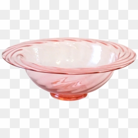 Studio Akj Antique Pink Glass Swirl Center Bowl, HD Png Download - mixing bowl png
