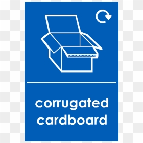 Corrugated Cardboard Waste Recycling Signs - Waste Sign Of Light, HD Png Download - cardboard sign png