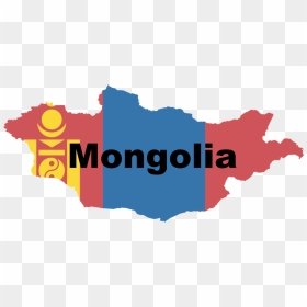 Mongolia Map Flag - Mongolia Flag In Country, HD Png Download - blue flag png