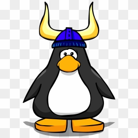 Blue Viking Helmet Player Card - Penguin With A Horn, HD Png Download - vikings helmet png