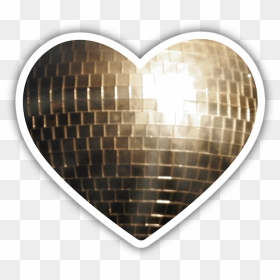 I Love Disco Bumper Sticker Disco Ball Heart - Heart Disco Ball Free Png, Transparent Png - discoball png