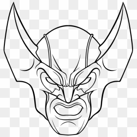 Wolverine Line Drawing, HD Png Download - wolverine mask png
