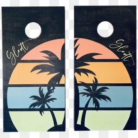 Palm Trees In Sunset Svg, HD Png Download - cornhole png