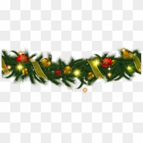 Splendid Design Christmas Pine Garland Uk Australia - Transparent Background Christmas Decorations Png, Png Download - lip ring png