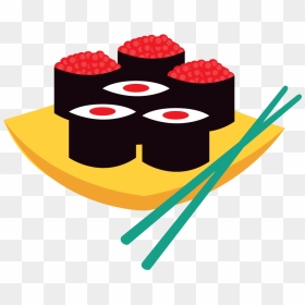 Cuisine Sushi Japanese Cartoon Free Hq Image Clipart - Japanese Food Cartoon Png, Transparent Png - sushi clipart png