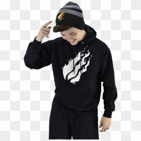 Hoodie, HD Png Download - black flames png