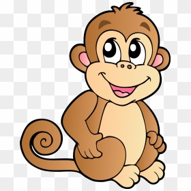 Monkey Cartoon Drawing Illustration - Monkey Cartoon No Background, HD Png Download - monkey clipart png