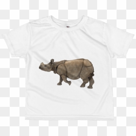 Indian Rhinoceros Print All Over Kids Sublimation T - Indian Rhinoceros, HD Png Download - rhinoceros png