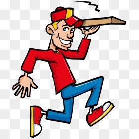 Transparent Pizza Man Png - Pizza Delivery Boy Png, Png Download - cartoon pizza png