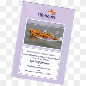 Naming Brochure For Spirit Of Juniper - Lifeboat, HD Png Download - lifeboat png