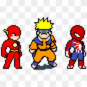 Pixel Art Naruto, HD Png Download - spider-man ps4 png