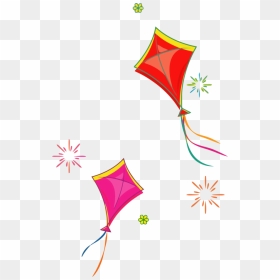 Transparent Makar Sankranti Line Leaf Kite For Happy, HD Png Download - kite clipart png