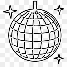 Disco Ball Coloring Page - Disco Ball Drawing Easy, HD Png Download - discoball png