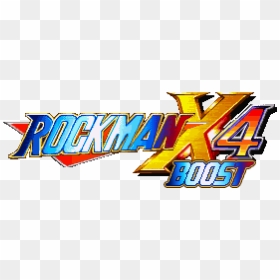 Rockmanx4 Boost Logo - Mega Man X4 Logo Png, Transparent Png - mega man logo png