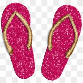 #summer #sandals #chancla #glitter #pink #sandalias - Tong Image Fond Transparent, HD Png Download - chancla png