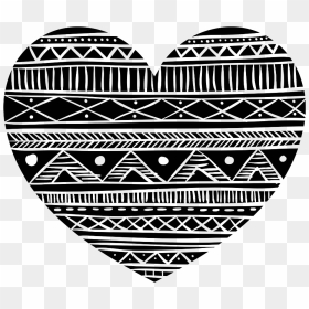 Heart Aztecdesign Aztec Geometric Heartdesign Boho - Boho Heart Png, Transparent Png - geometric heart png