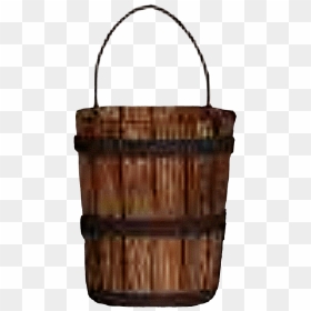 Bucket Transparent Wooden - Wooden Bucket Png, Png Download - water bucket png