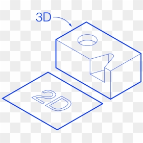 2dvs3d, HD Png Download - 3d square png