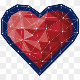 Geometric Heart Origami Style Love Wall Decal - Iglesia Conforme Al Corazon De Dios, HD Png Download - geometric heart png