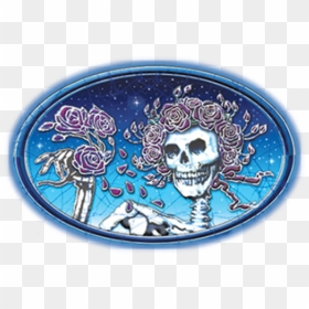 Grateful Dead Bertha Sticker - Grateful Dead Skull And Roses, HD Png Download - grateful dead logo png