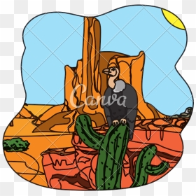 Color In The Cactus Clipart , Png Download - Canva, Transparent Png - desert plants png