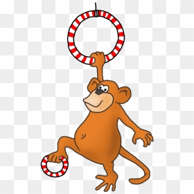 Funny Monkey Gymnastic Drawing - Monkey Climbing Drawings, HD Png Download - monkey clipart png