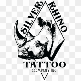 Silver Rhino Tattoo Company - Black Rhinoceros, HD Png Download - rhinoceros png