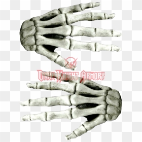 Large White Skeleton Costume Hands - Hand, HD Png Download - skeleton hands png