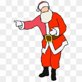 Background, Claus, Full Length, Pointing, Santa - Santa Claus Señalando Png, Transparent Png - papai noel png