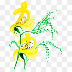 Illustration, HD Png Download - gold flowers png