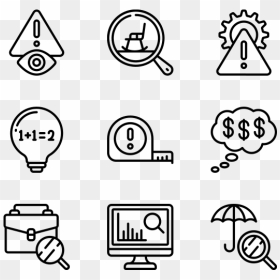 Cute Icon Png Black And White, Transparent Png - statistics icon png