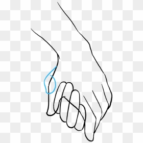 Beginner Drawing People Holding Hands, HD Png Download - skeleton hands png