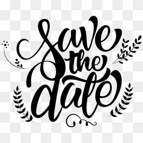 Calligraphy, HD Png Download - save the date stamp png