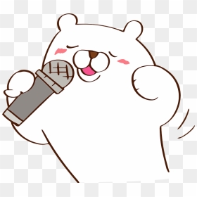 Polar Bear Singing Karaoke Clipart, HD Png Download - karaoke singer png